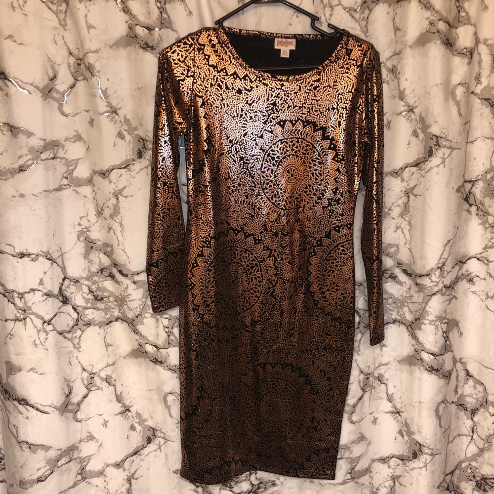 Gold Mandala LuLaRoe dress NEW unicorn